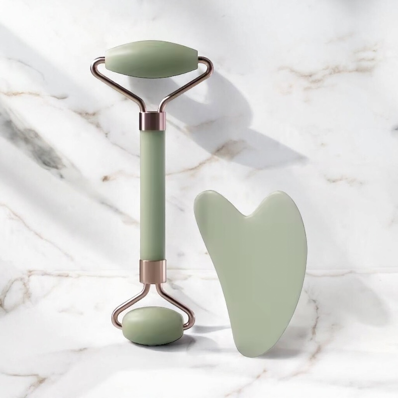 Gua Sha & Face Roller Set