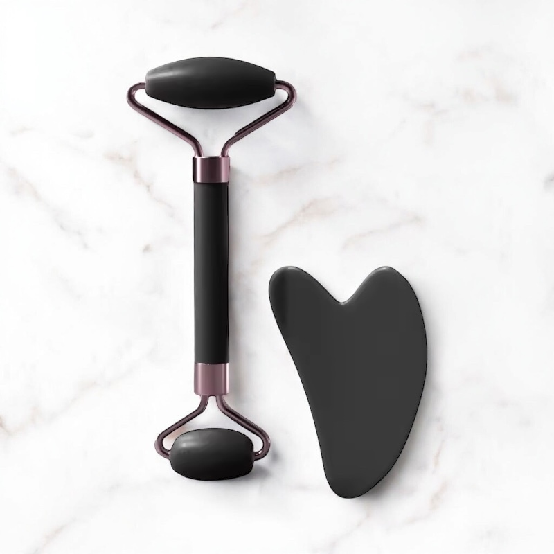 Gua Sha & Face Roller Set